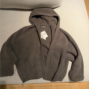 Barefoot Dreams Women's Hooded Cardigan - Dark Brown